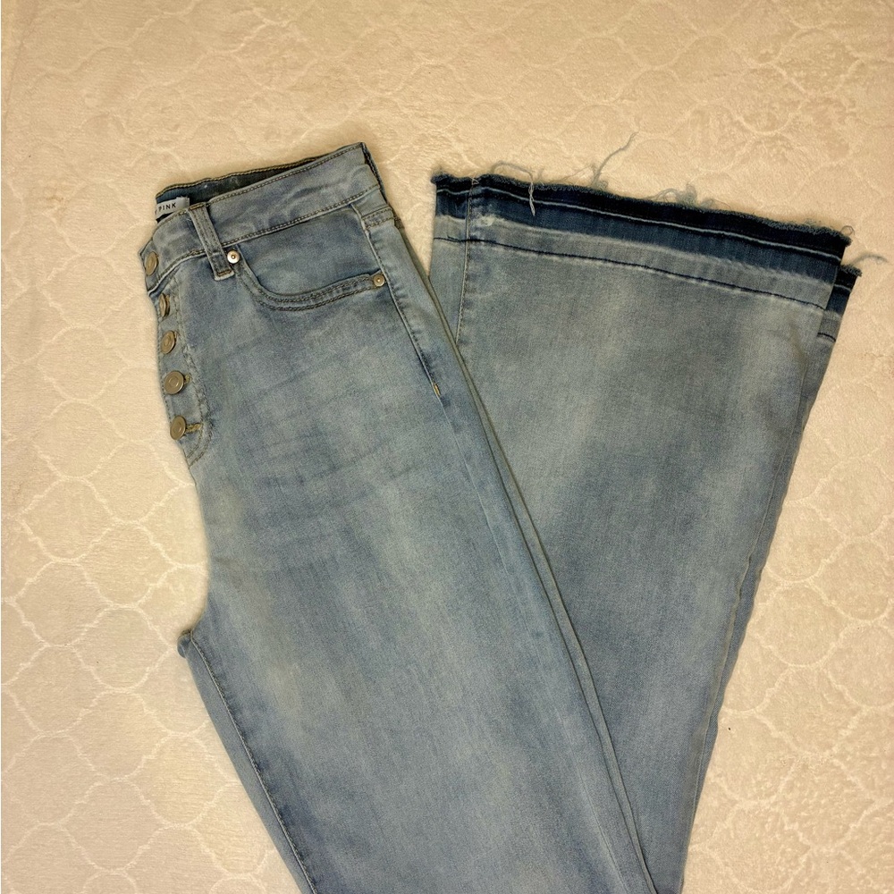 Celebrity Pink Light Denim Wide Leg Jeans